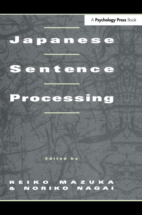 Cover image for book Japanese Sentence Processing