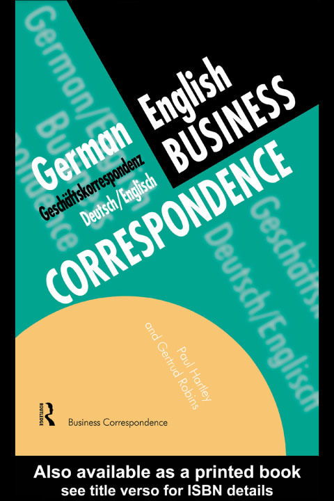 Cover image for book German/English Business Correspondence