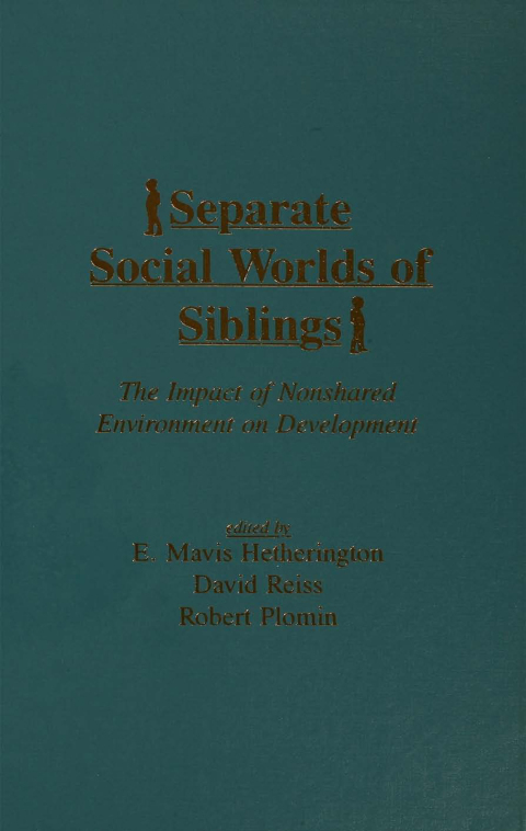 Cover image for book Separate Social Worlds of Siblings