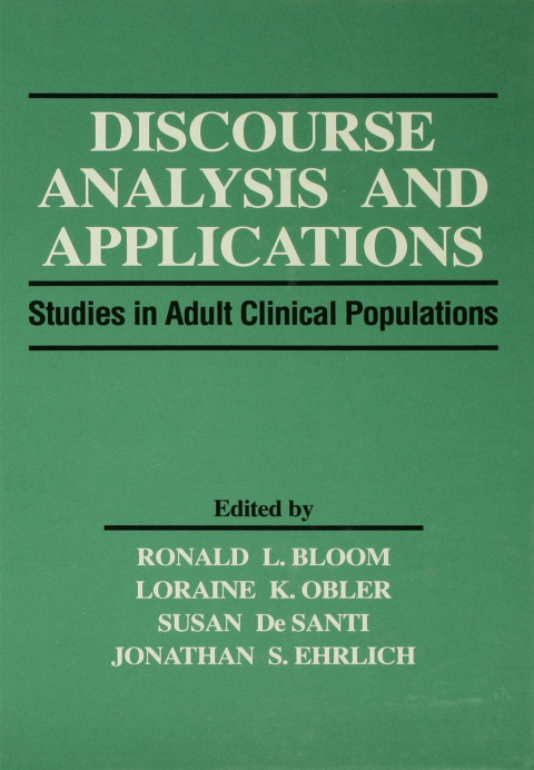 Cover image for book Discourse Analysis and Applications