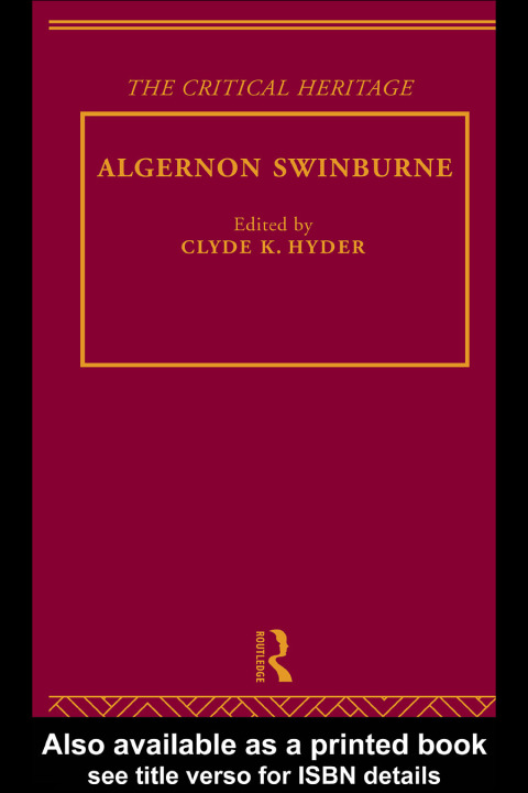 Cover image for book Algernon Swinburne