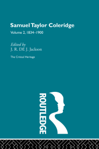 صورة الغلاف: Samuel Taylor Coleridge 1st edition 9780415134439