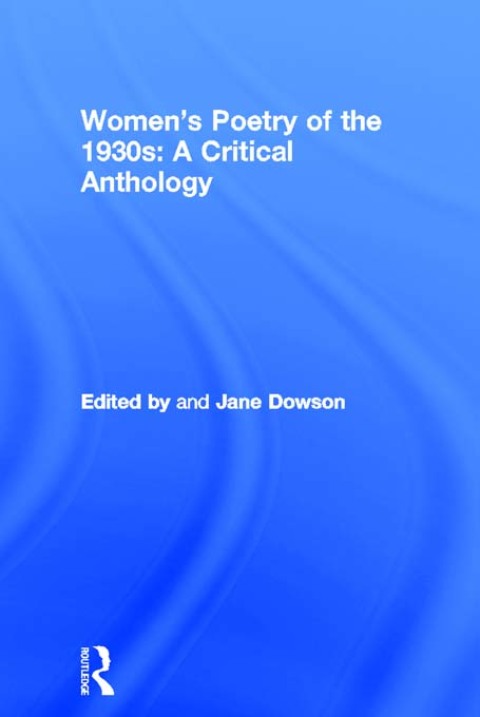 Cover image for book Women's Poetry of the 1930s: A Critical Anthology