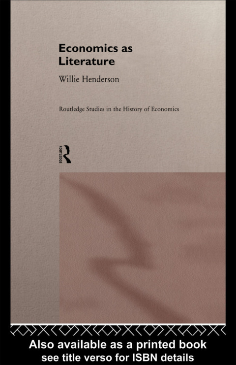 Cover image for book Economics as Literature