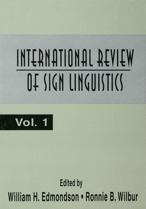 Cover image for book International Review of Sign Linguistics