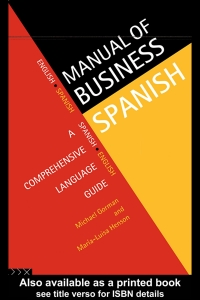 Cover image: Manual of Business Spanish 1st edition 9780415092647