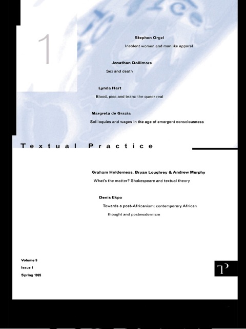 Cover image for book Textual Practice