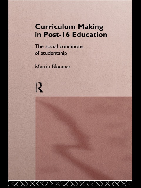Cover image for book Curriculum Making in Post-16 Education