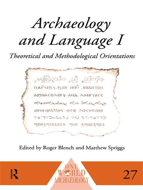 Cover image for book Archaeology and Language I