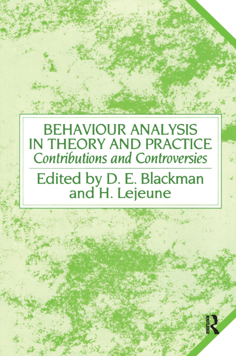 Cover image for book Behaviour Analysis in Theory and Practice