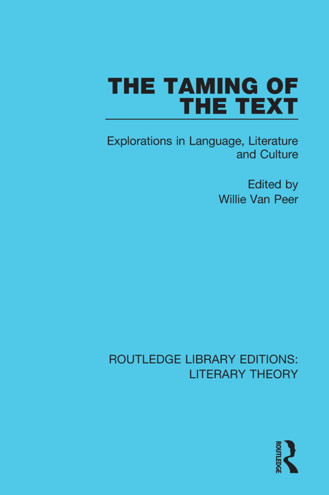 Cover image for book The Taming of the Text