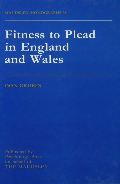 Cover image for book Fitness To Plead In England And Wales