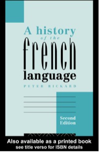 Cover image: A History of the French Language 2nd edition 9780415108874