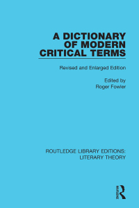 Titelbild: A Dictionary of Modern Critical Terms 1st edition 9781138683891
