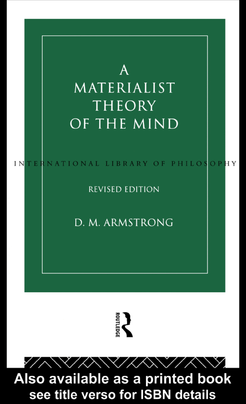 Cover image for book A Materialist Theory of the Mind