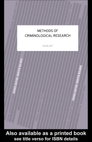 Methods of Criminological Research