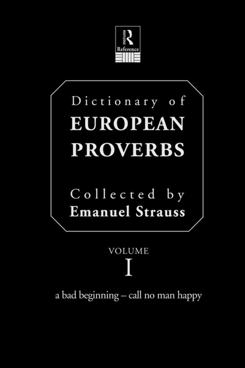 Cover image for book Dictionary of European Proverbs