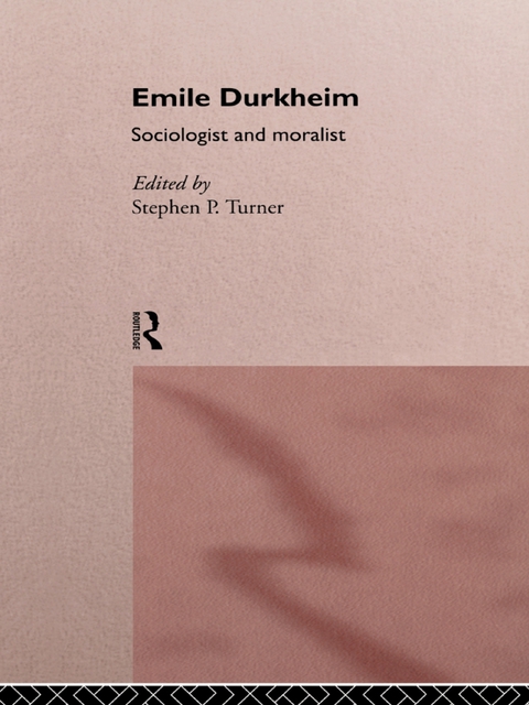 Cover image for book Emile Durkheim