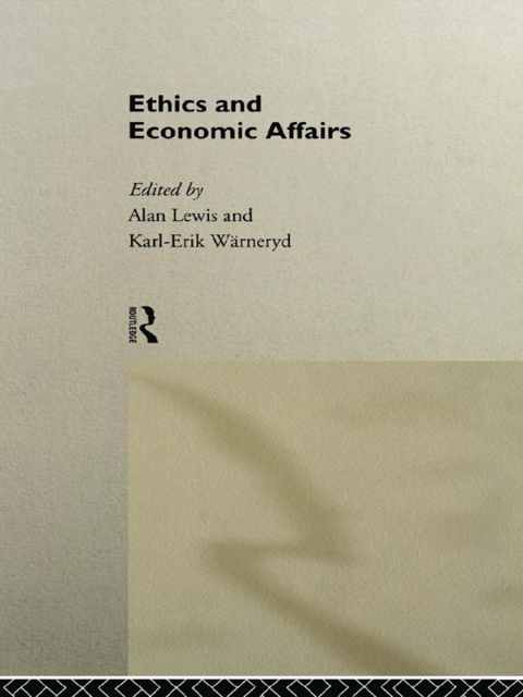 Cover image for book Ethics and Economic Affairs