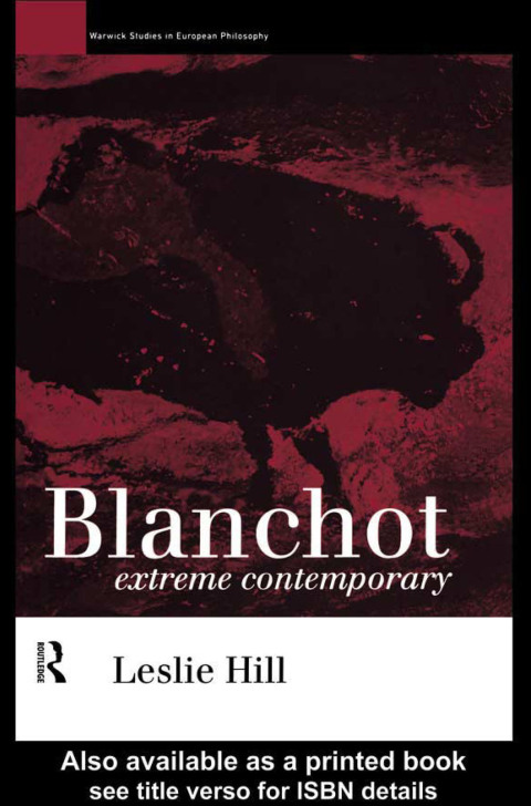 Cover image for book Blanchot