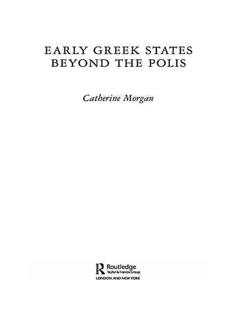 Cover image for book Early Greek States Beyond the Polis