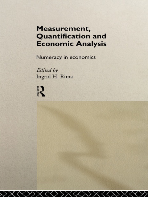 Cover image for book Measurement, Quantification and Economic Analysis