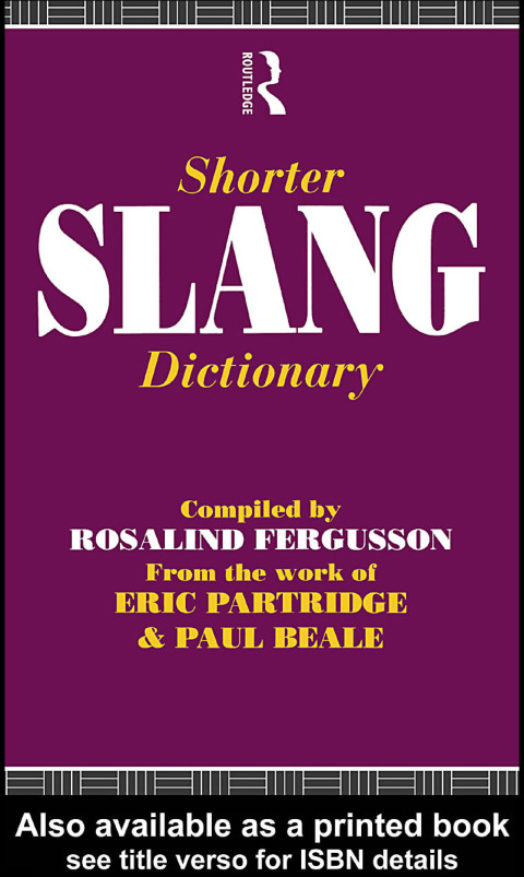 Cover image for book Shorter Slang Dictionary