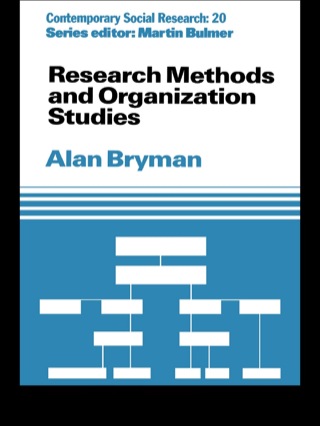 Research Methods and Organization Studies