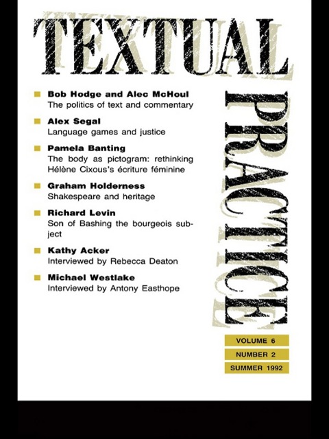 Cover image for book Textual Practice
