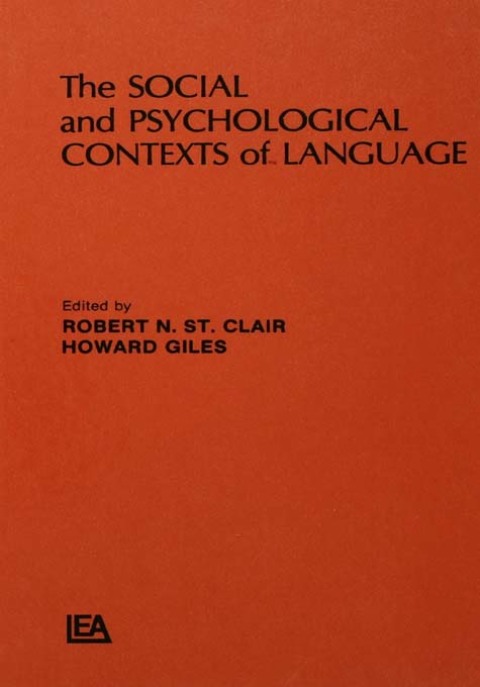Cover image for book The Social and Psychological Contexts of Language