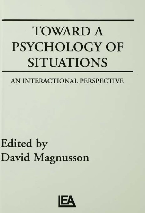 Cover image for book Toward A Psychology of Situations