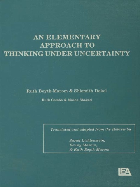 Cover image for book An Elementary Approach To Thinking Under Uncertainty