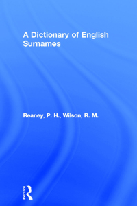 Titelbild: A Dictionary of English Surnames 1st edition 9780367581343
