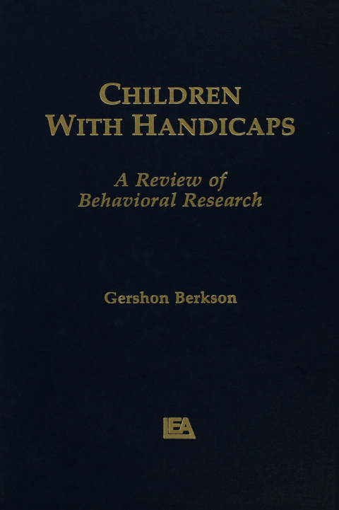 Cover image for book Children With Handicaps