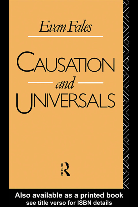 Cover image for book Causation and Universals