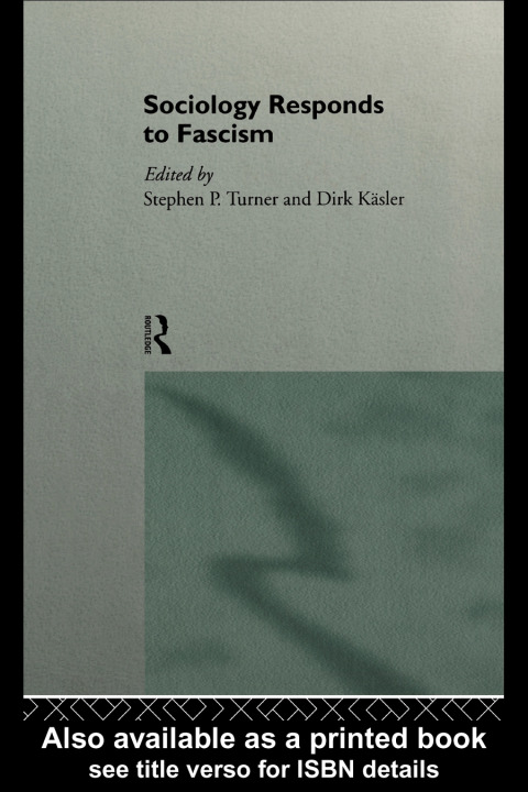 Cover image for book Sociology Responds to Fascism
