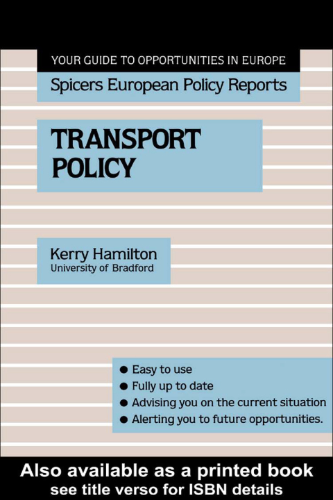 Cover image for book Transport Policy