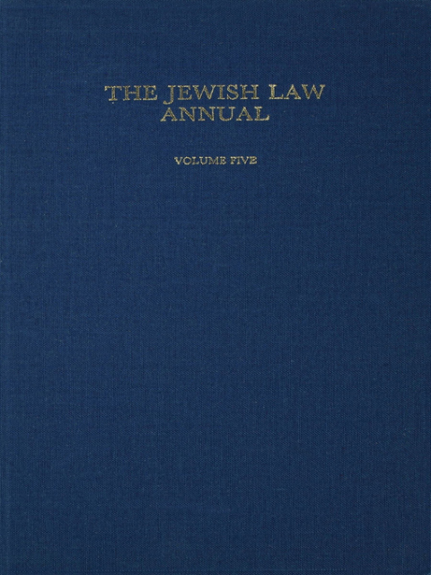 Cover image for book The Jewish Law Annual Volume 5
