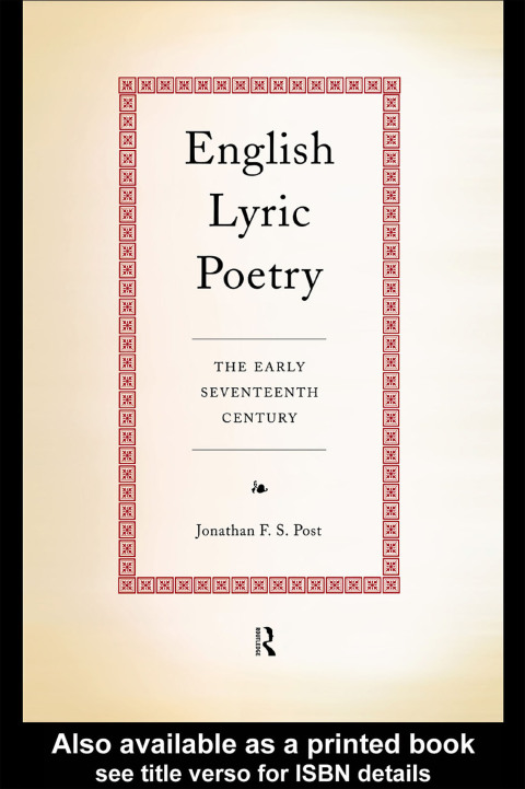 Cover image for book English Lyric Poetry