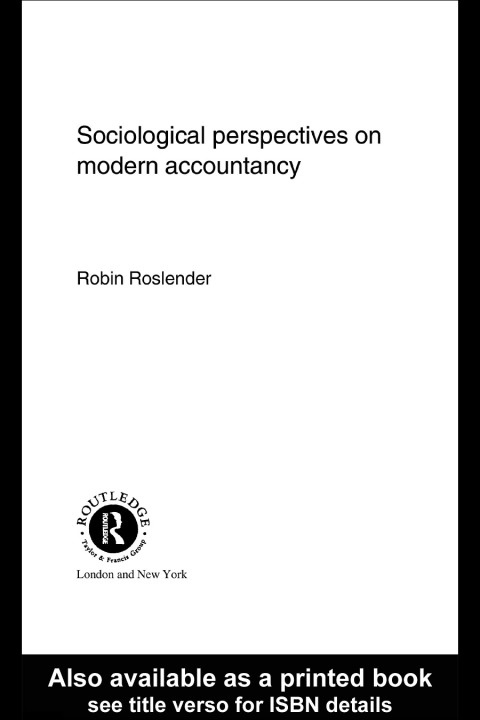 Cover image for book Sociological Perspectives on Modern Accountancy