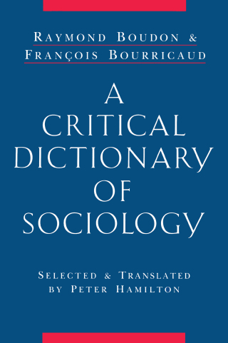 A Critical Dictionary of Sociology