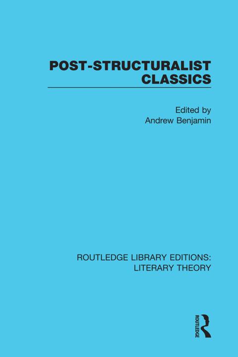 Cover image for book Post-Structuralist Classics