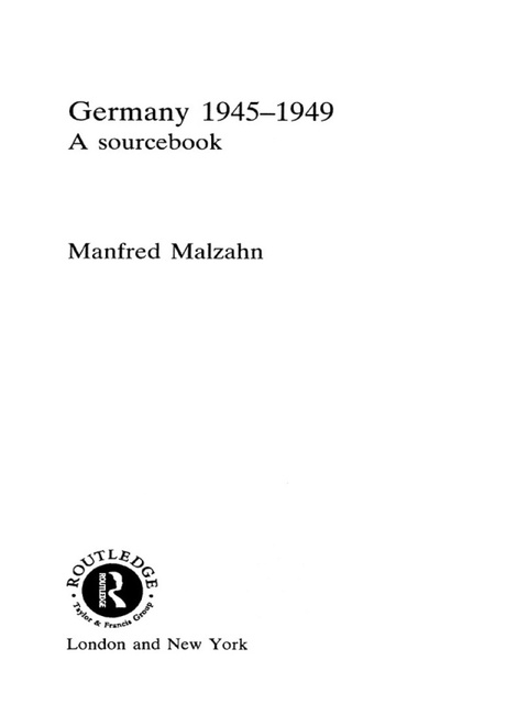 Cover image for book Germany 1945-1949