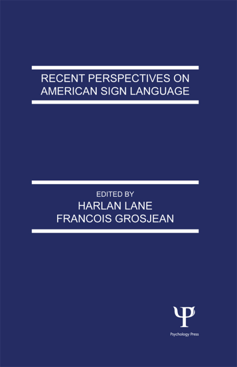 Cover image for book Recent Perspectives on American Sign Language