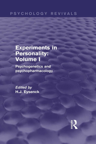 Experiments in Personality: Volume 1
