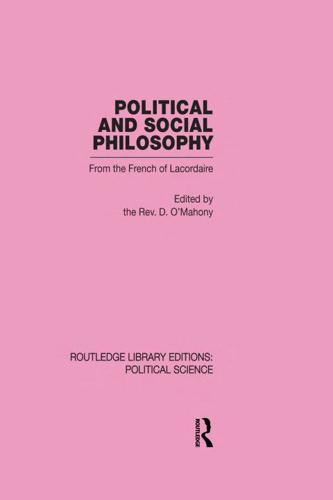 Cover image for book Political and Social Philosophy
