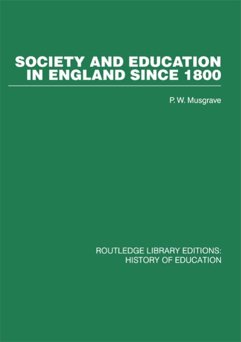 Cover image for book Society and Education in England Since 1800