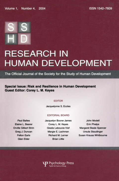 Cover image for book Risk and Resilience in Human Development