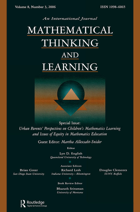 Cover image for book Urban Parents Perspectives Children'S Math. Mtl V8#3