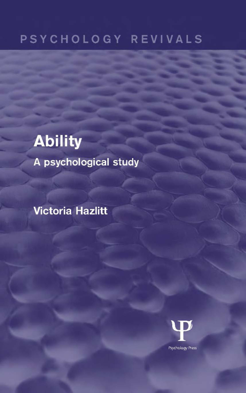 Cover image for book Ability (Psychology Revivals)